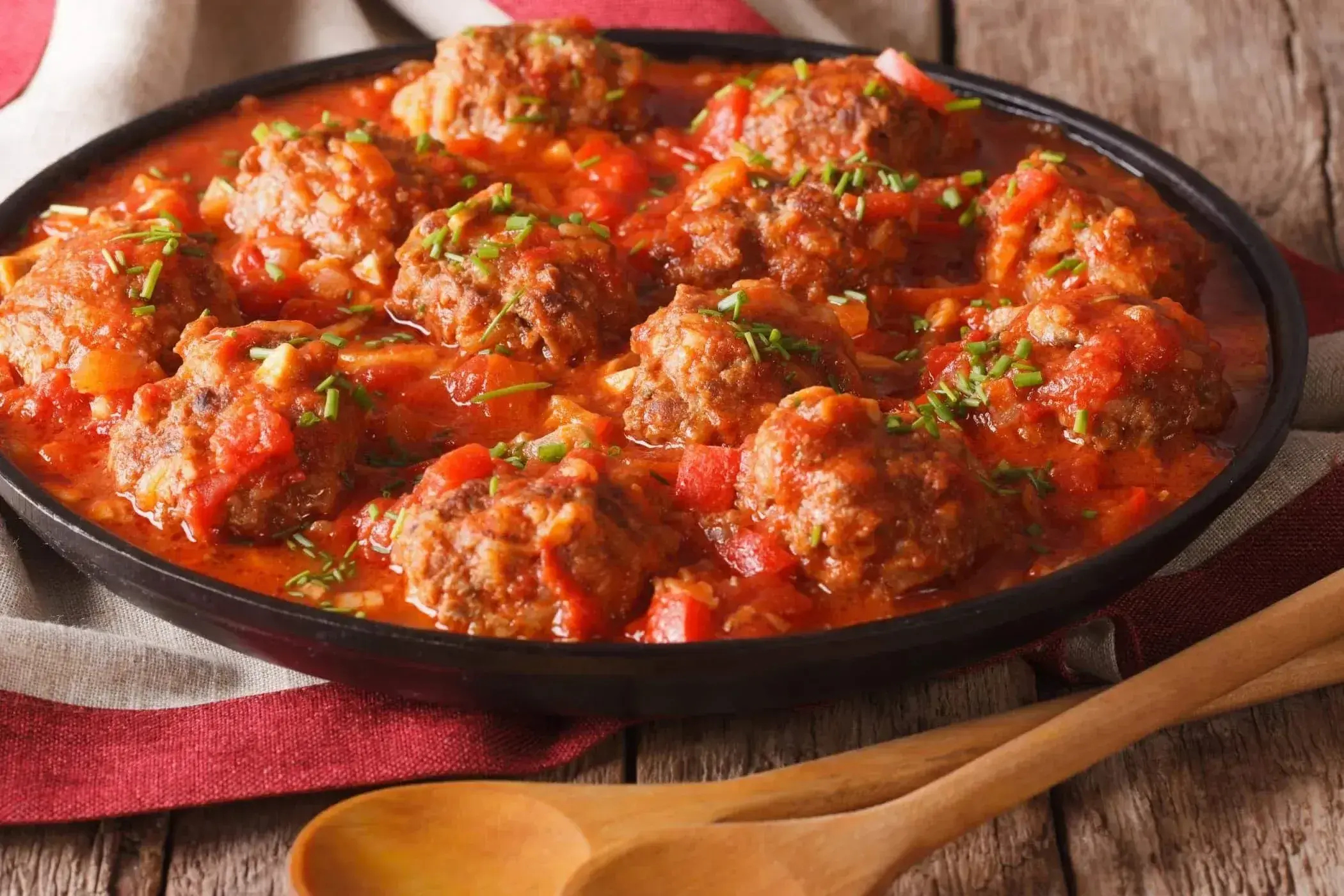 Chiftele: meatballs in sauceimage